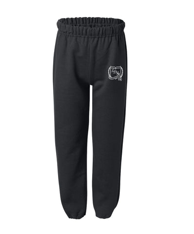 Pantalon de jogging noir en molleton avec élastique LDVA