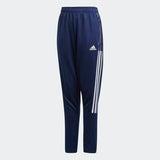 TIRO 21 YOUTH TRACK PANTS. Blue & White