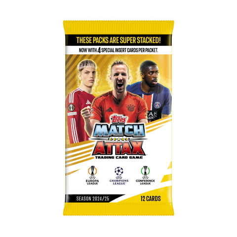 2024-25 TOPPS MATCH ATTAX EXTRA UEFA CHAMPIONS LEAGUE CARDS – 12 cards per pack