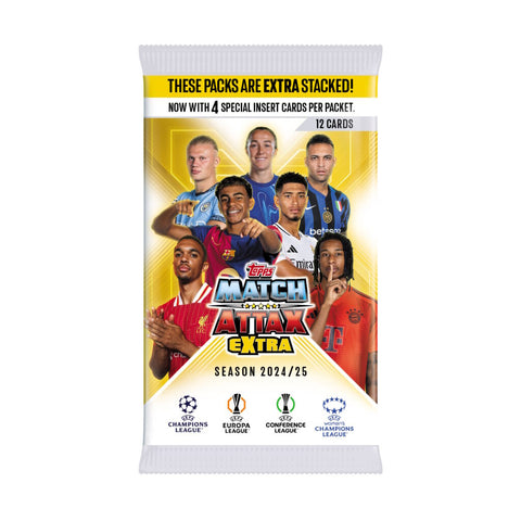 CARTES TOPPS MATCH ATTAX EXTRA UEFA CHAMPIONS LEAGUE 2023-24 – 12 cartes par paquet