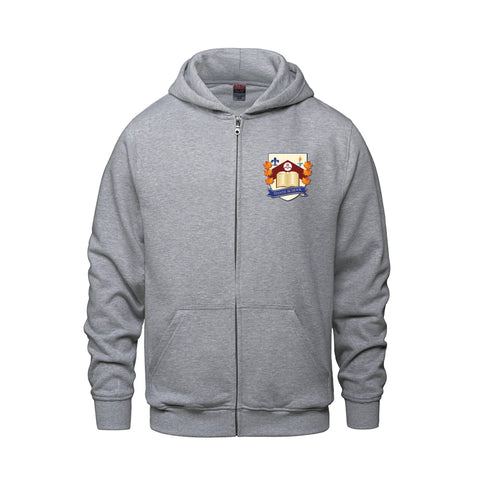 Aéroport international de Michel-Ange Sweat-shirt bleu marine unisexe à capuche entièrement zippé