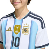 Argentina 26 Home Messi Kids Jersey