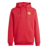 Adidas Men Manchester United Essentials Trefoil Hoodie Red