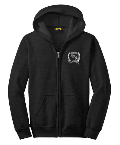 LDVA Full Zip Hooded Unisex Black Sweatshirt
