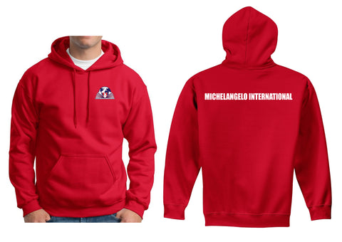 Michelangelo Intl. Hooded Unisex Red Sweatshirt